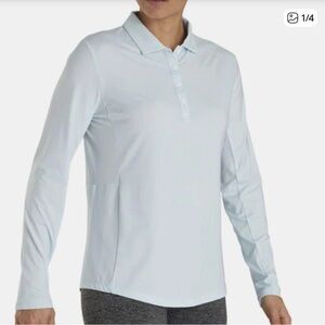 Foot Joy Light Blue Long Sleeve Polo Top